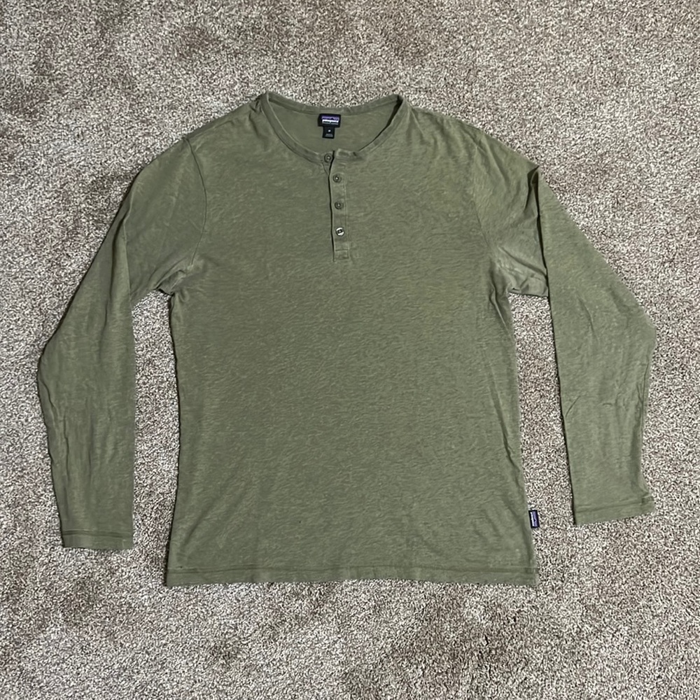 Patagonia Henley, Olive Green, Medium